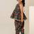 Teal green floral printed cotton dhoti kurti set
