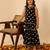 Black dot printed cotton sharara set