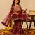 Maroon printed cotton sharara set