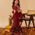 Maroon printed cotton sharara set