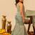 Sage green embroidered cosmos sharara set