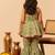 Sage green floral printed cotton sharara set