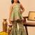 Sage green floral printed cotton sharara set