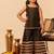 Black gota patti embroidered cotton sharara set