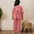 Baby pink printed cotton co ord set