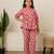 Baby pink printed cotton co ord set
