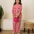 Baby pink printed cotton co ord set