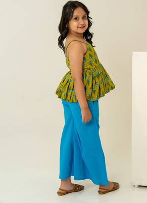Mehendi green printed cotton co ord set 4