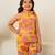 Bright yellow printed cotton co ord set