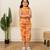 Bright yellow printed cotton co ord set