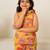Bright yellow printed cotton co ord set