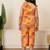 Bright yellow printed cotton co ord set