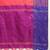Red color blocked zari art silk handloom saree with blouse piece