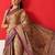 Golden woven silk blend ethnic saree with blouse piece