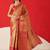 Golden woven silk blend ethnic saree with blouse piece