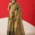 Golden woven silk blend ethnic saree with blouse piece