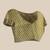 Golden woven silk blend ethnic saree with blouse piece