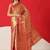 Pink woven silk blend ethnic saree with blouse piece