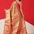 Pink woven silk blend ethnic saree with blouse piece