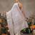 Off white woven silk blend ethnic saree with blouse piece
