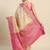Pink woven tissue party wear saree with blouse piece