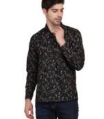 Black printed casual shirt