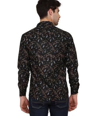 Black printed casual shirt 2