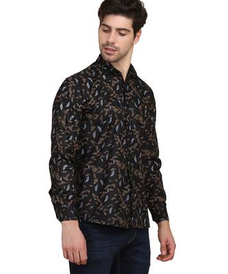 Black printed casual shirt 3