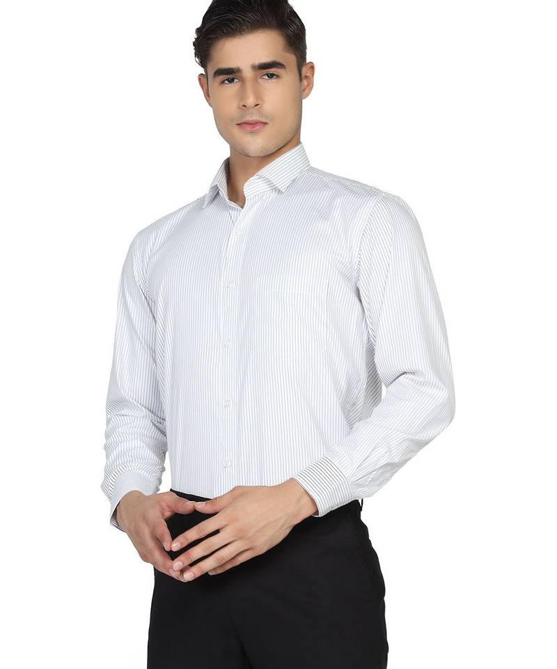 White stripes formal shirt