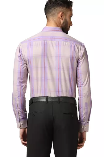Purple check shirt