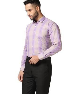 Purple check shirt 3
