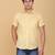 Men yellow half sleeves shirt