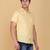 Men yellow half sleeves shirt