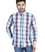Blue checkered casual shirt