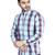 Blue checkered casual shirt