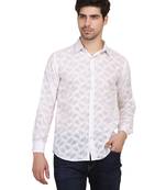White self design casual shirt