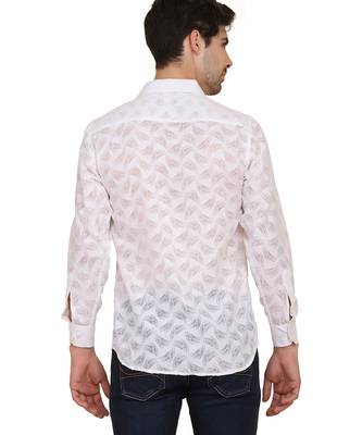 White self design casual shirt 2