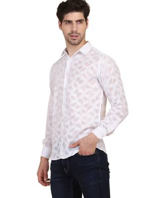 White self design casual shirt 4