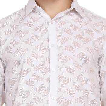 White self design casual shirt 5