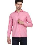Pink solid casual shirt