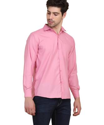 Pink solid casual shirt 3