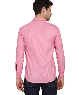 Pink solid casual shirt 4