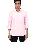 Pink solid casual shirt
