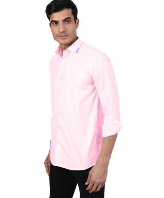 Pink solid casual shirt 5