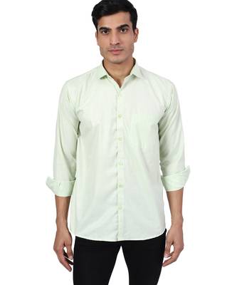 Green solid shirt 1