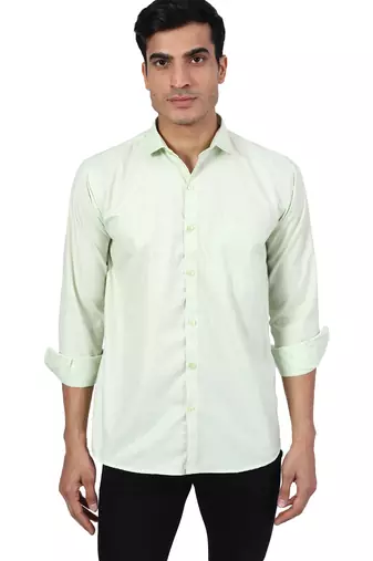 Green solid shirt