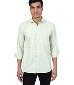 Green solid shirt