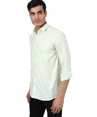 Green solid shirt 4