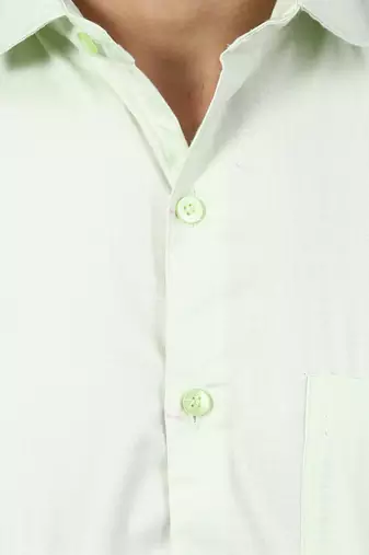 Green solid shirt