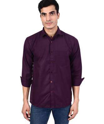 Purple solid shirt 1